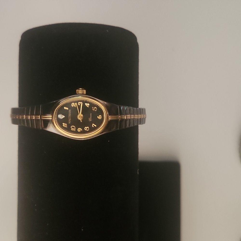 Waltham Women's Black and Gold Classic Watch - Picture 2 of 6